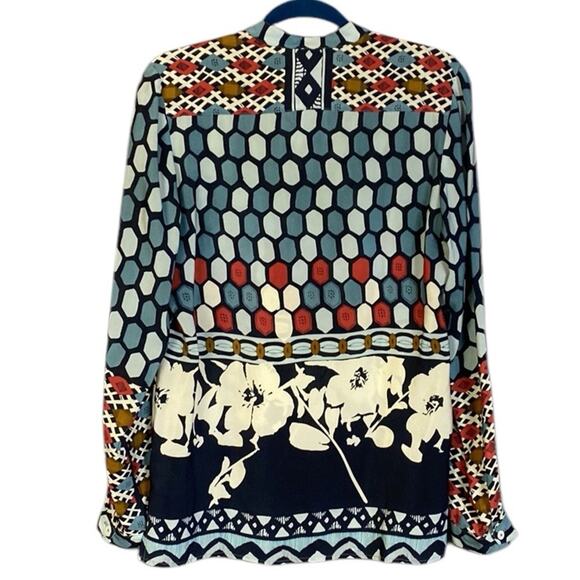 Anthropologie Bell Silk Popover Long Sleeve Blouse - Picture 2 of 5